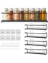 4 Tier Hanging Stainless Steel Spice Racks Wall Mounted Kitchen Pantry Shelf, hi-res