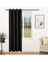 Room Divider Curtains Privacy Blackout Bedroom Partition Living Room Office Thermal Insulated Grommet Sliding Door 130 x 210 cm Black, hi-res