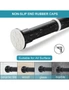 Small Adjustable Shower Curtain Rod No Drilling Bathroom Decor Black 70 x 110cm, hi-res