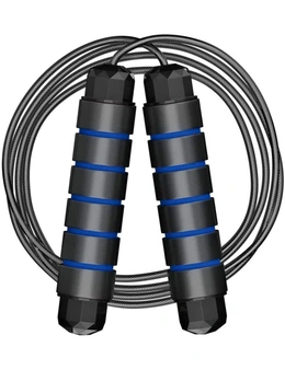 LT Skipping Rope Tangle-Free with Ball Bearings Rapid Speed Jump Rope Cable Ideal for Fitness Gym (Black)