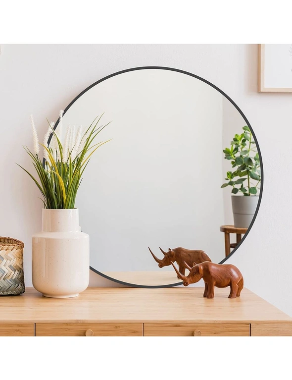 Round Wall Mirror, 50 cm (Black), hi-res image number null