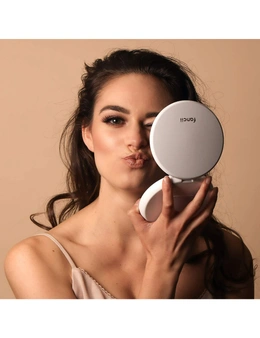 LED Lighted Travel Makeup Mirror 1x 10x Magnification Daylight LED Compact Portable