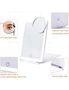 Travel Makeup Mirror 10X Magnifying 80 LED Lights 3-Color USB Rechargeable Folding Touch Screen Vanity Mirror Makeup Travel Outing White, hi-res