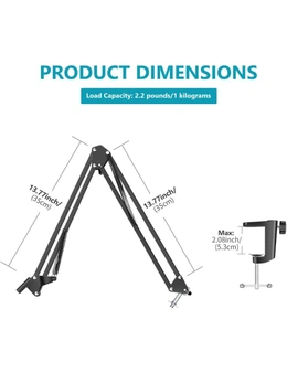 Desktop Clamp Stand Holder, 360 Degree Rotation, Load 1 kg, Logitech Webcam C922 C930e C930 C920 C615 C960 C980 Pro