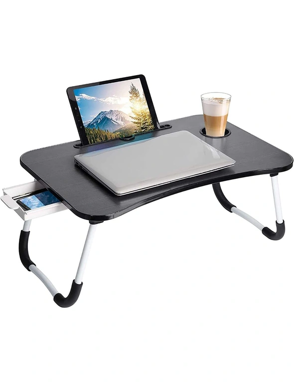 Laptop Bed Desk Portable Foldable Tray Table Cup Holder Bed Couch Sofa Working Reading, hi-res image number null