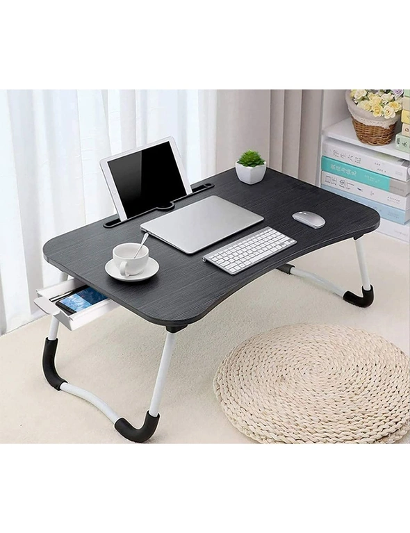 Laptop Bed Desk Portable Foldable Tray Table Cup Holder Bed Couch Sofa Working Reading, hi-res image number null