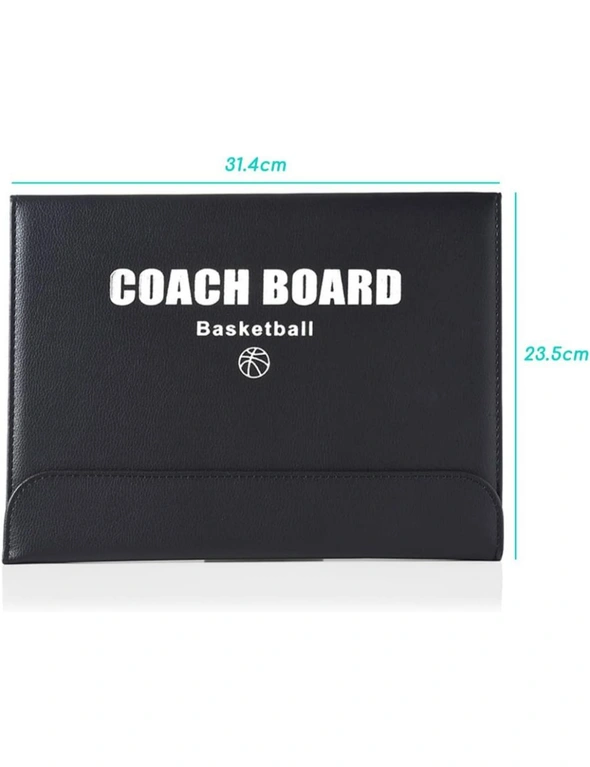 Foldable Basketball Coaching Board, Magnetic Number Pieces, Marker Pen, Color Full Court Half Court Strategy Training Drill Aid, hi-res image number null