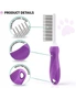 Pet Comb Long Short Stainless Steel Teeth Removing Matted Fur, Knots and Tangles, Detangler Tool Accessories Safe Gentle DIY Dog Cat Grooming, hi-res