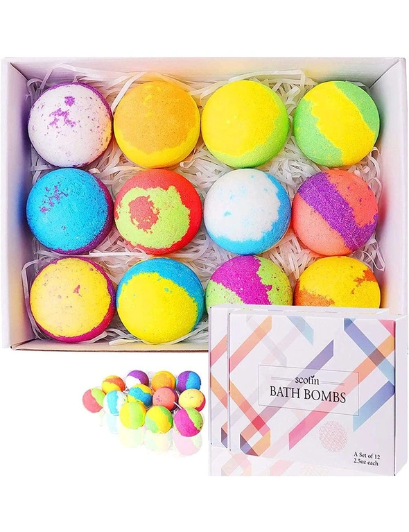 24 Pcs Handmade Bath Bombs Set with natural essential oil, hi-res image number null