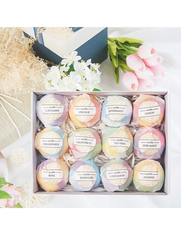 24 Pcs Handmade Bath Bombs Set with natural essential oil, hi-res image number null