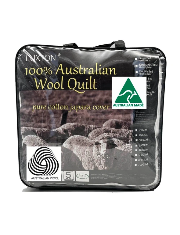 Luxton 500GSM Australian Wool Quilt, hi-res image number null