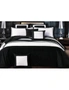 Luxton Rossier Striped Black White Quilt Cover Set, hi-res