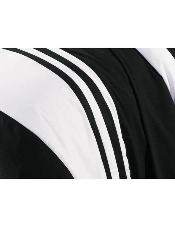Luxton Rossier Striped Black White Quilt Cover Set, hi-res image number null