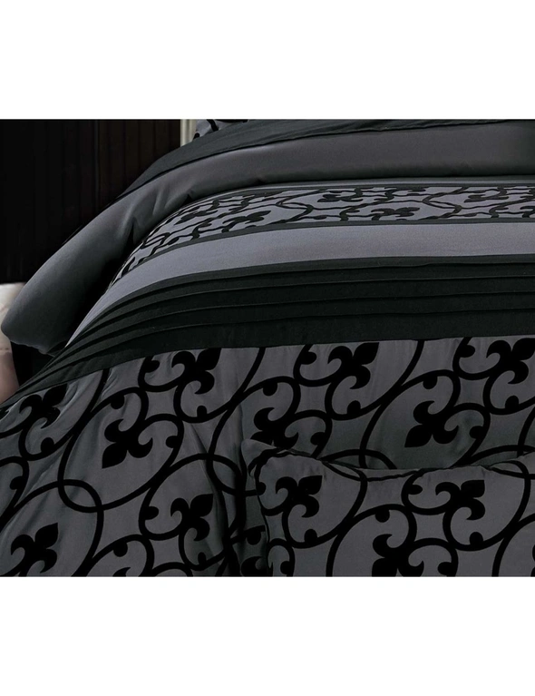 Luxton Dursley Charcoal Grey Quilt Cover Set, hi-res image number null