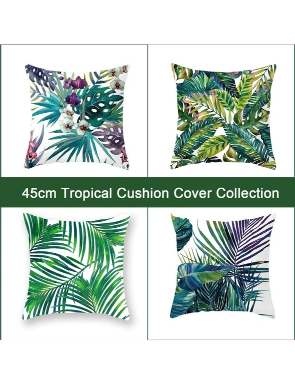 Luxton Decorative Tropical Style Cushion Covers 4pcs, hi-res image number null