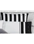 Luxton Rezzo Striped Black White Quilt Cover Set, hi-res