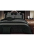 Luxton Lentia Black and Charcoal Pintuck Quilt Cover Set, hi-res