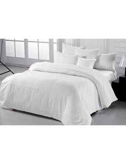 Luxton Lamere White Pintuck Quilt Cover Set