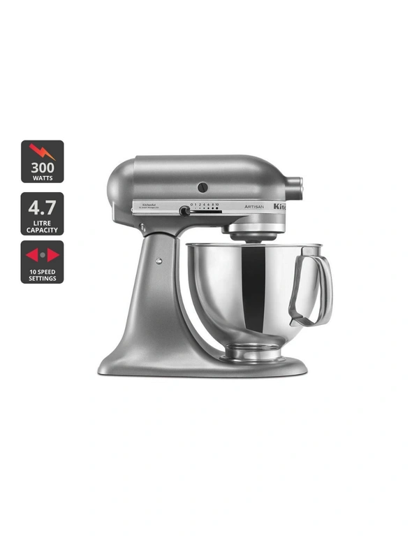 Kitchen Aid Stand Mixer Ksm150 Contour Silver Mixer, hi-res image number null