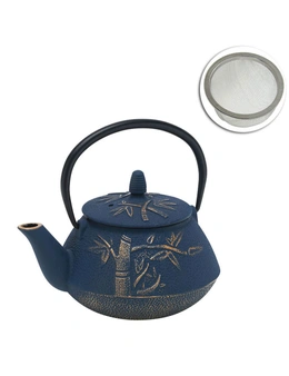 Avanti Bamboo Teapot 800ml - Navy/Bronze