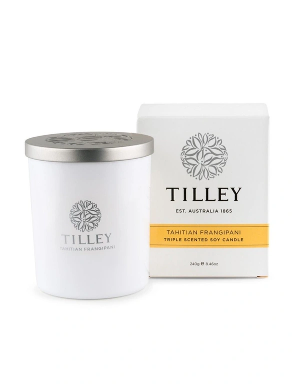 Tilley Classic White - Soy Candle 240g - Tahitian Frangipani, hi-res image number null