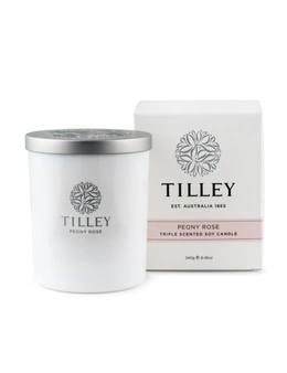 Tilley Classic White - Soy Candle 240g - Peony Rose
