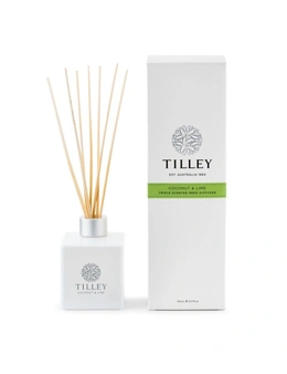 Tilley Classic White - Reed Diffuser 150 Ml - Lime & Coconut