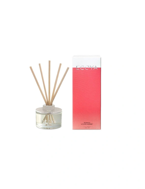 Ecoya Mini Reed Diffuser 50ml - Guava & Lychee, hi-res image number null