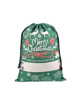 Large Christmas XMAS Hessian Santa Sack Stocking Bag Reindeer Children Gifts Bag