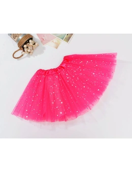 Zmart Sequin Tulle Tutu Skirt Ballet Kids Princess Dressup Party Baby Girls Dance Wear