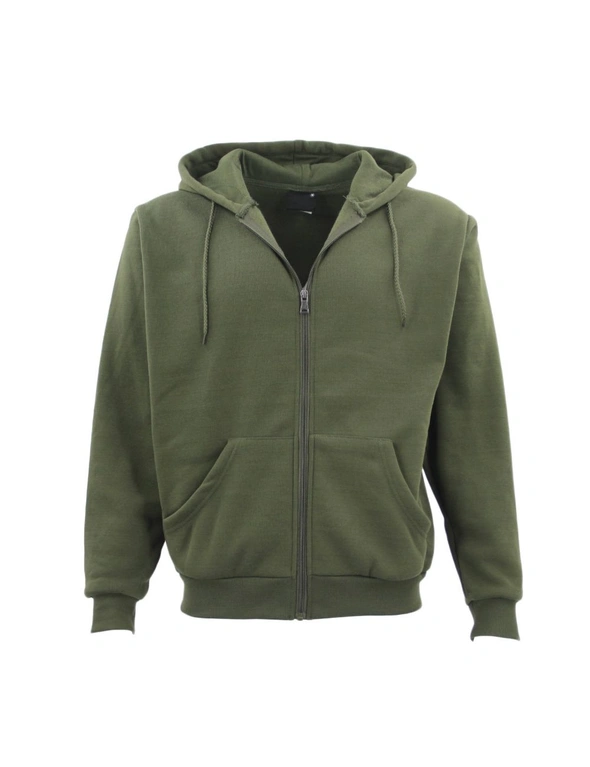 Zmart Adult Unisex Plain Zip Up Hoodie Men's Fleece Hooded Jacket Sweatshirt Jumper XS-6XL, hi-res image number null