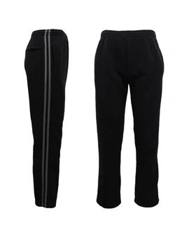 Men's Fleece Casual Sports Track Pants w Zip Pocket Striped Sweat Trousers S-6XL