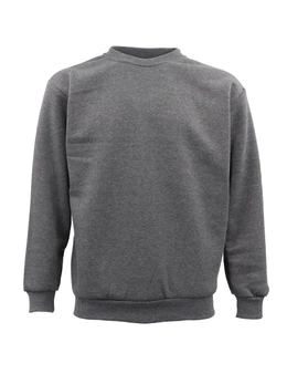 Zmart New Adult Unisex Plain Pullover Fleece Jumper Mens Long Sleeve Crew Neck Sweater