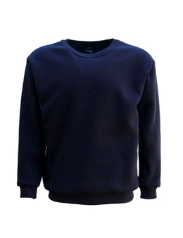 Zmart New Adult Unisex Plain Pullover Fleece Jumper Mens Long Sleeve Crew Neck Sweater