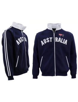 Zmart Adult Baseball Zip Up Jacket Australian Australia Day Souvenir Jumper Sweatshirt