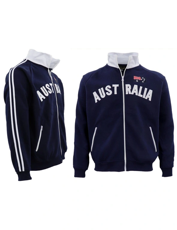 Zmart Adult Baseball Zip Up Jacket Australian Australia Day Souvenir Jumper Sweatshirt, hi-res image number null