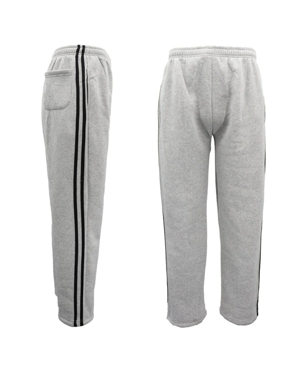 Men's Fleece Lined Casual Sports Track Striped Sweat Pants Trousers Gym  Trackies