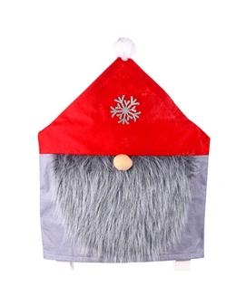 Zmart 6x Christmas Rudolph w Beard Santa Hat Chair Covers Dinner Table Décor Ornaments