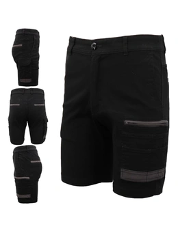 Zmart Mens Cargo Cotton Drill Work Shorts UPF 50+ 13 Pockets Tradies Workwear Trousers