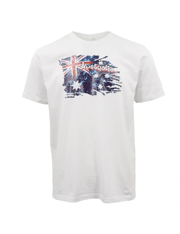 Zmart Adult 100% Cotton T Shirt Australia Day Australian Flag Souvenir ...