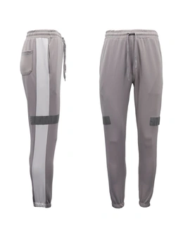 Zmart Men's Casual Sports Track Pants w Reflective Tape Striped Jogging Sweat Trousers