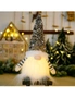 3x 30cm Christmas Light Up Faceless Santa Dolls Sequin Hat Ornament Home Décor, hi-res