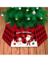 Christmas Tree Base Collar Skirt Cover Cartoon Santa Snowflakes Home Party Décor, hi-res