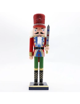 30cm 12" Christmas Wooden Nutcracker Soldier Puppet Guard Statue Xmas Ornament