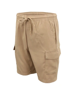 Men's Cargo Shorts 4 Pockets Cascual Work Trousers Active Pants Elastic Waist