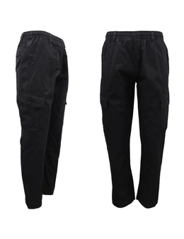 Zmart Men's Cotton Drill Cargo Track Pants Straight Leg Jogging Sports Sweat Trouser