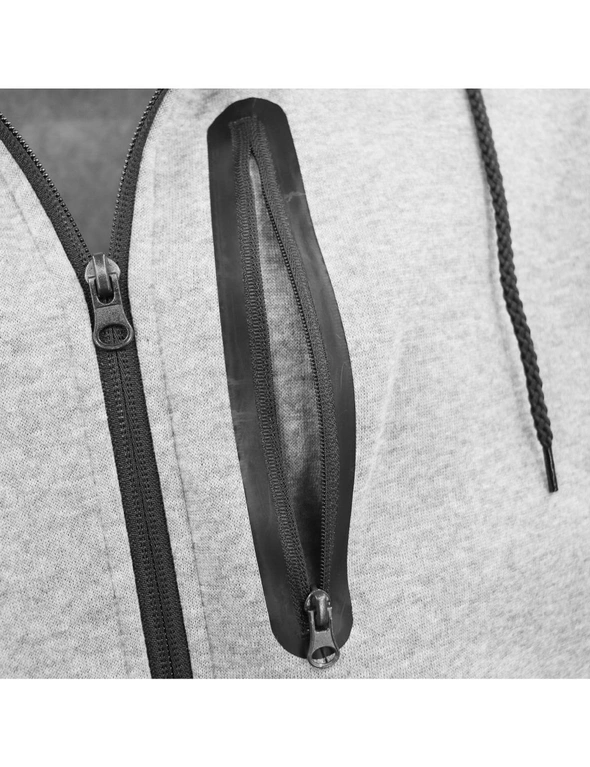 Zmart Men's Adult Full Zip Hoodie Jumper Active Two-Tone Jacket Coat Sports Zip Pocket, hi-res image number null