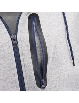 Zmart Men's Adult Full Zip Hoodie Jumper Active Two-Tone Jacket Coat Sports Zip Pocket