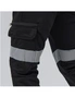 Zmart Mens Hi Vis Fleece Pants Reflective Tapes Cargo Workwear Safety Track Trousers, hi-res