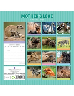 Mother's Love - 2024 Square Wall Calendar Pets Animals 16 Months Premium Planner